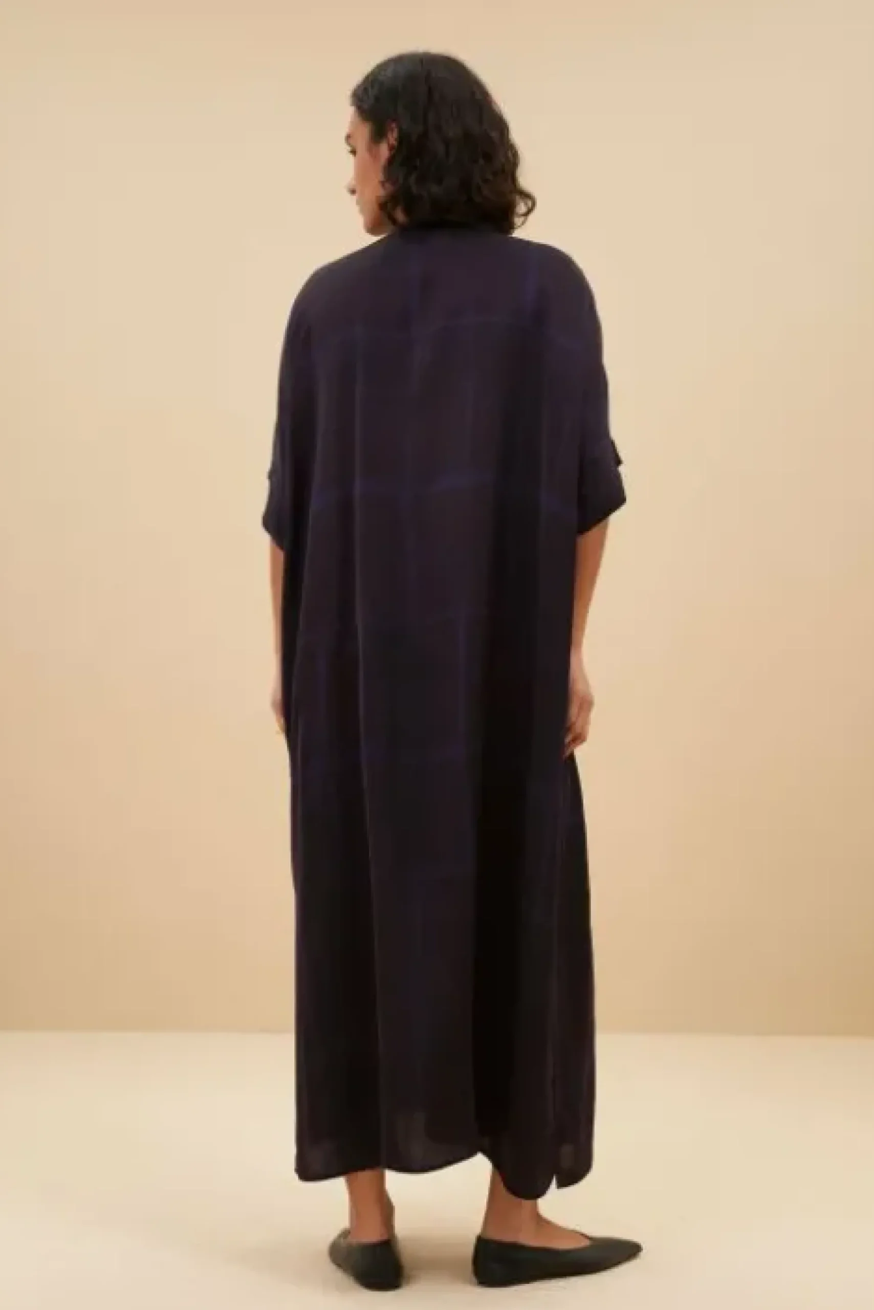 By bar Robes<kaftan square dress | square print