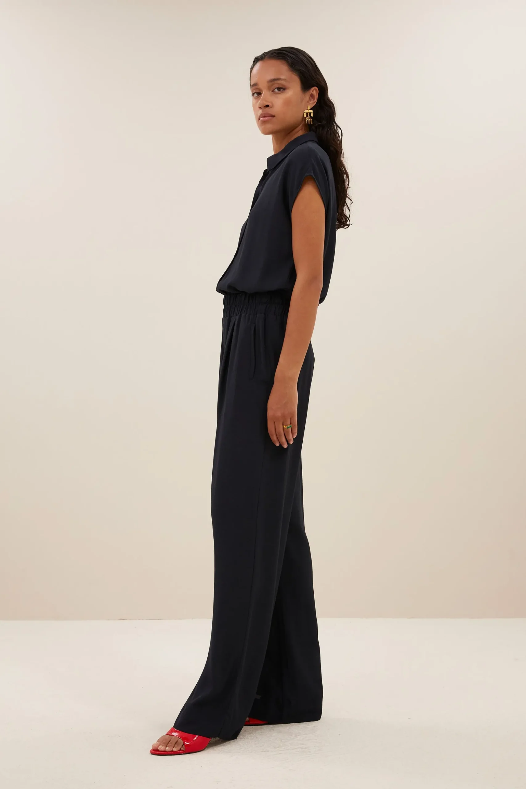 By bar Chemisiers<kiek viscose top | graphite