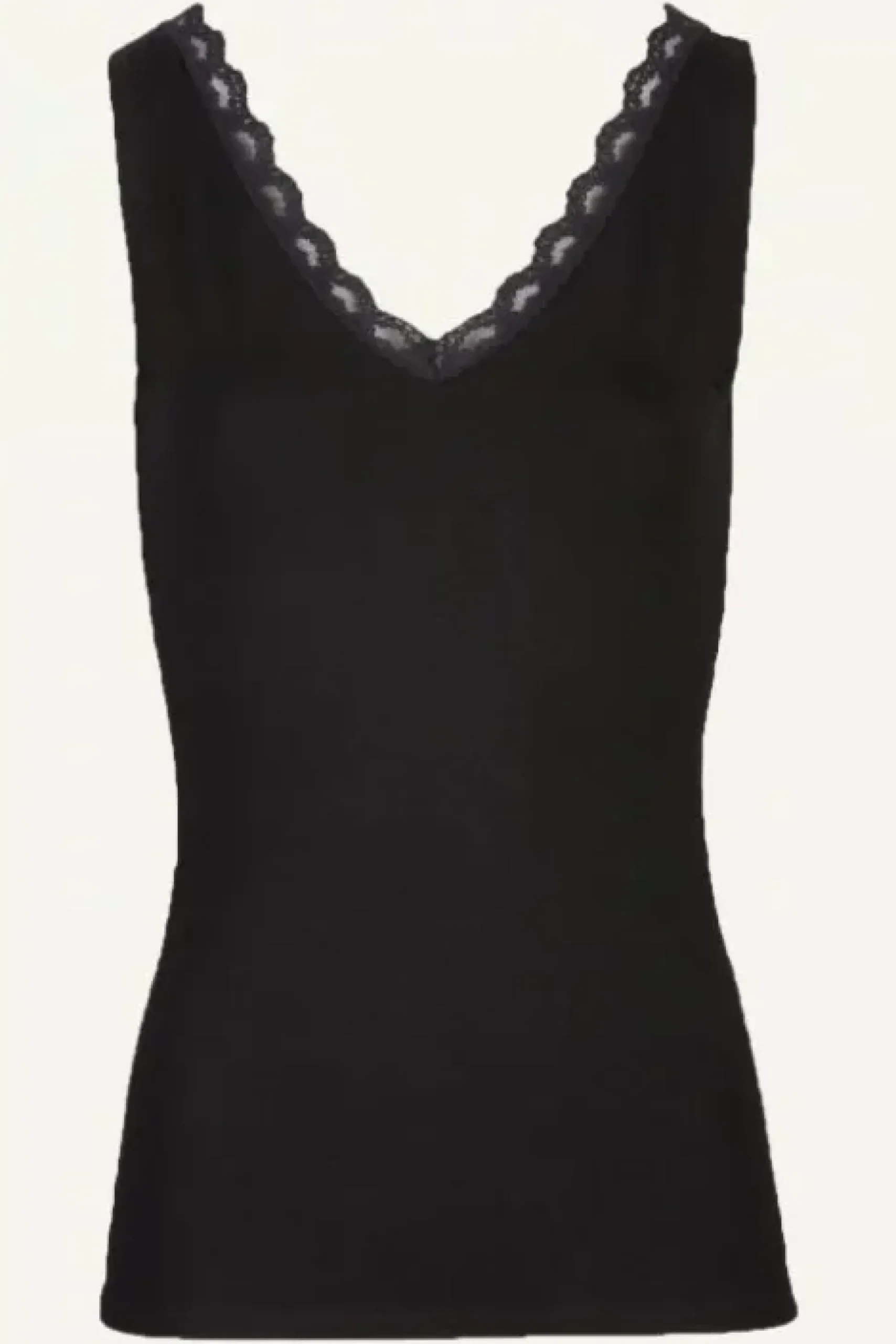 By bar Tops & T-shirts<lace singlet | black