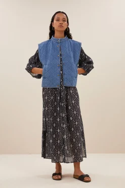 By bar Robes<loulou midnight ikat dress | midnight ikat