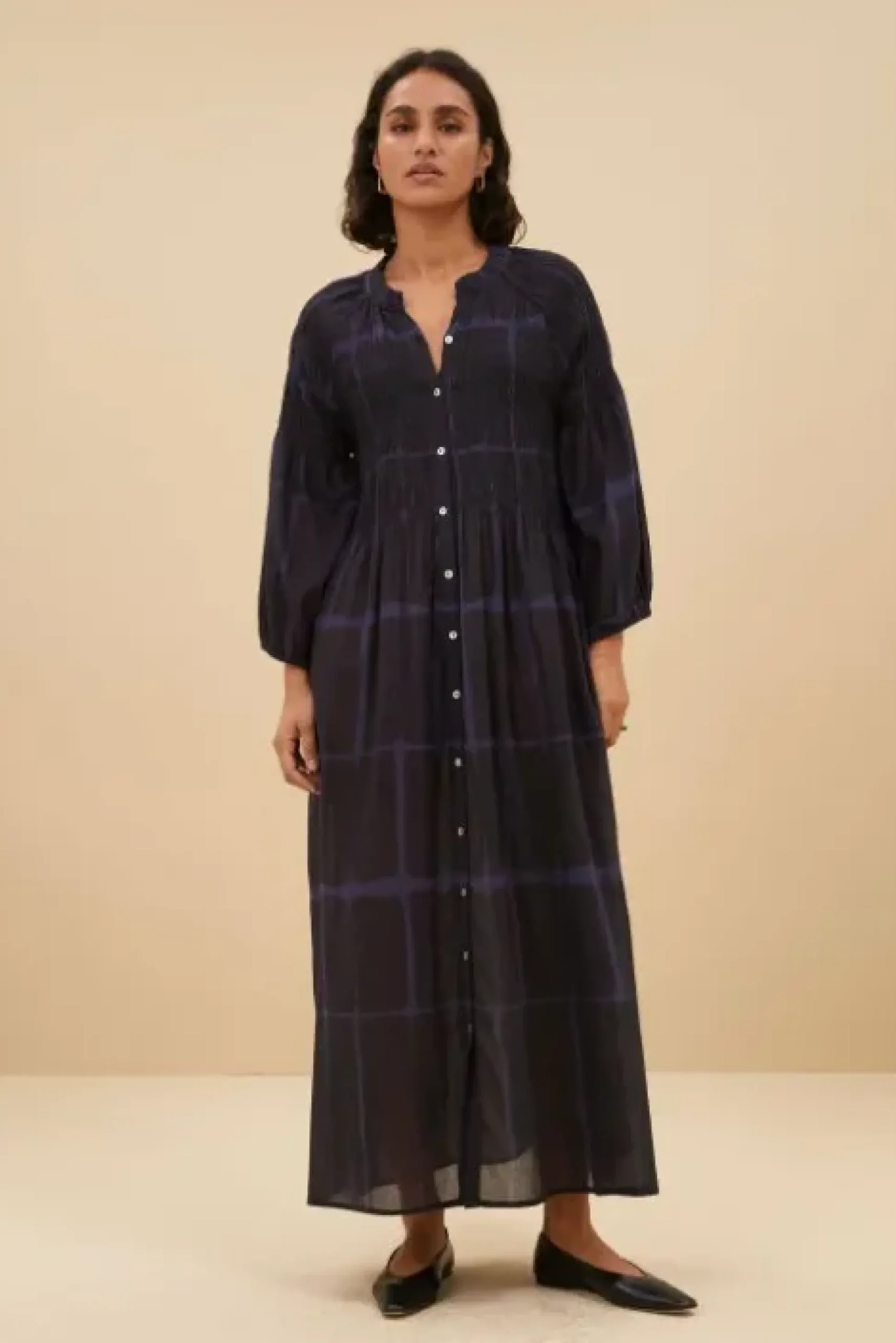 By bar Robes<loulou square dress | square print