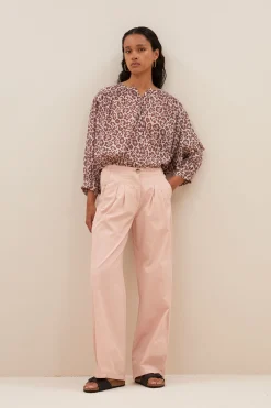 By bar Chemisiers<lucy cheetah blouse | pink cheetah print
