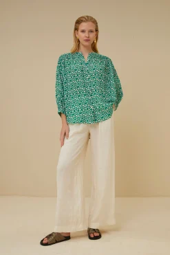 By bar Chemisiers<lucy graphic blouse | graphic green