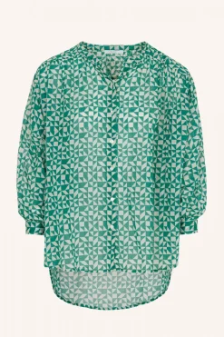 By bar Chemisiers<lucy graphic blouse | graphic green