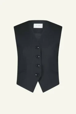 By bar Gilets & Spencers|Vestes<lynn pinstripe gilet | midnight