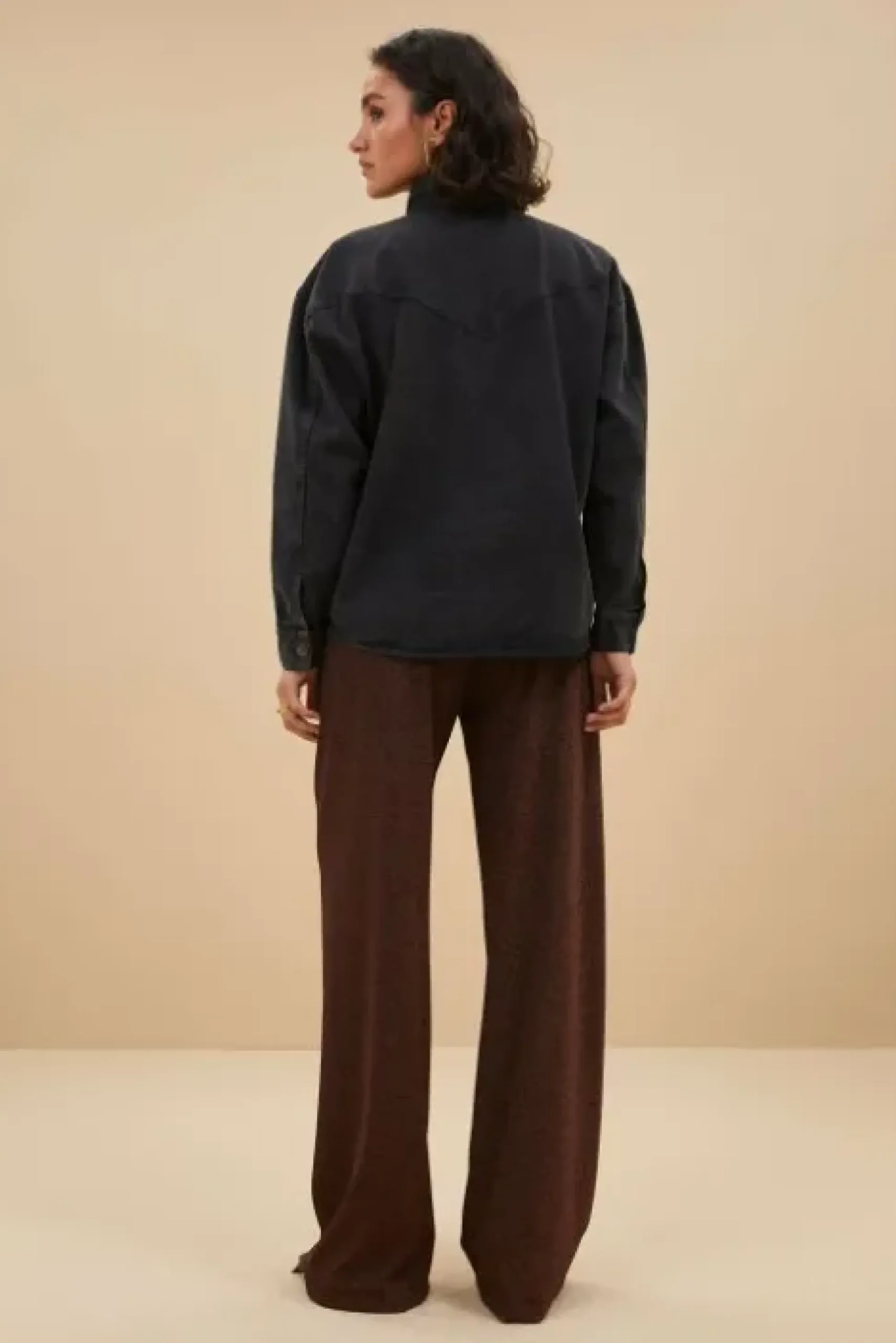 By bar Chemisiers<mae twill blouse | jet black