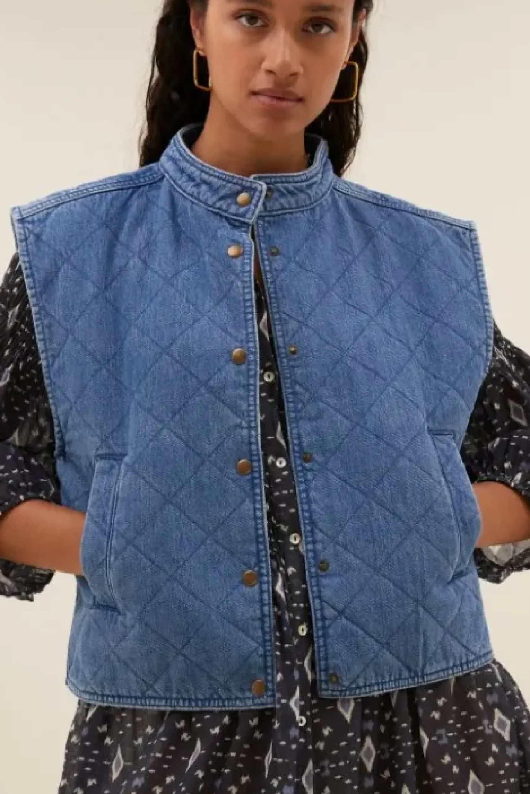 By bar Vestes<mave denim sleeveless jacket | denim