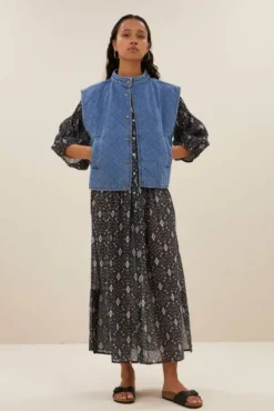 By bar Vestes<mave denim sleeveless jacket | denim