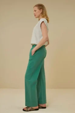 By bar Pantalon<mees twill pant | aloe vera
