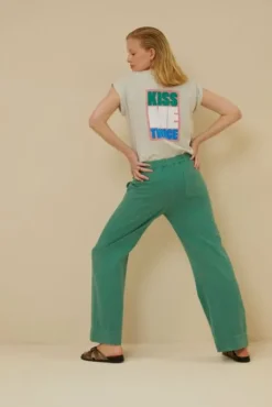 By bar Pantalon<mees twill pant | aloe vera
