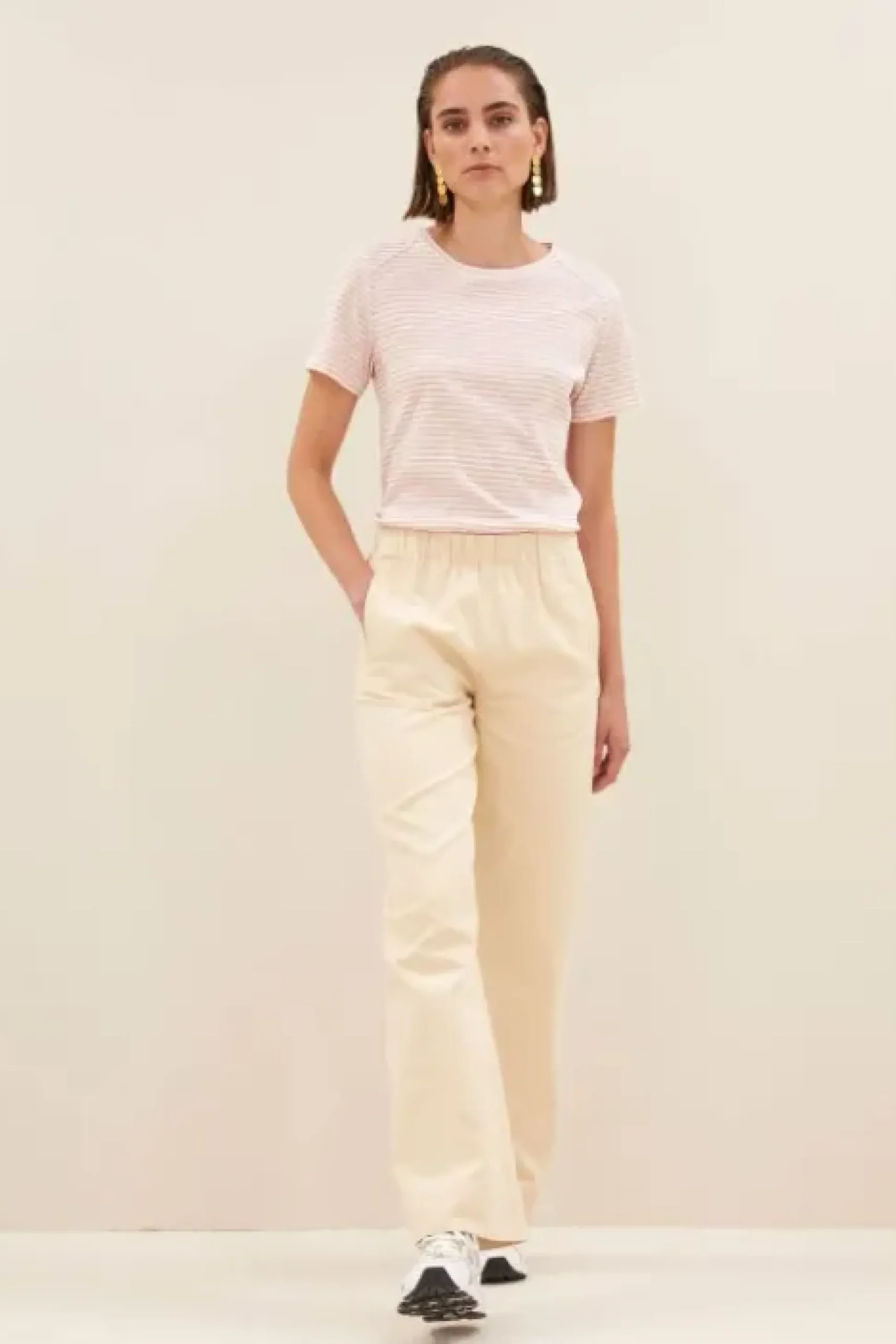 By bar Pantalon<mees twill pant | grain