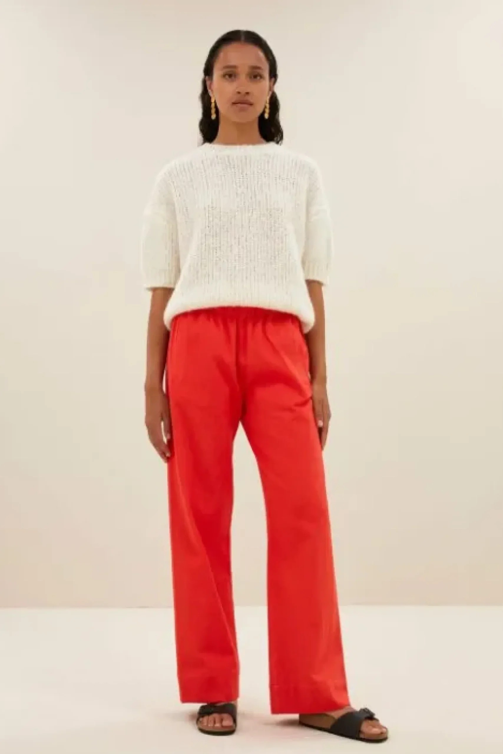 By bar Pantalon<mees twill pants | poppy red