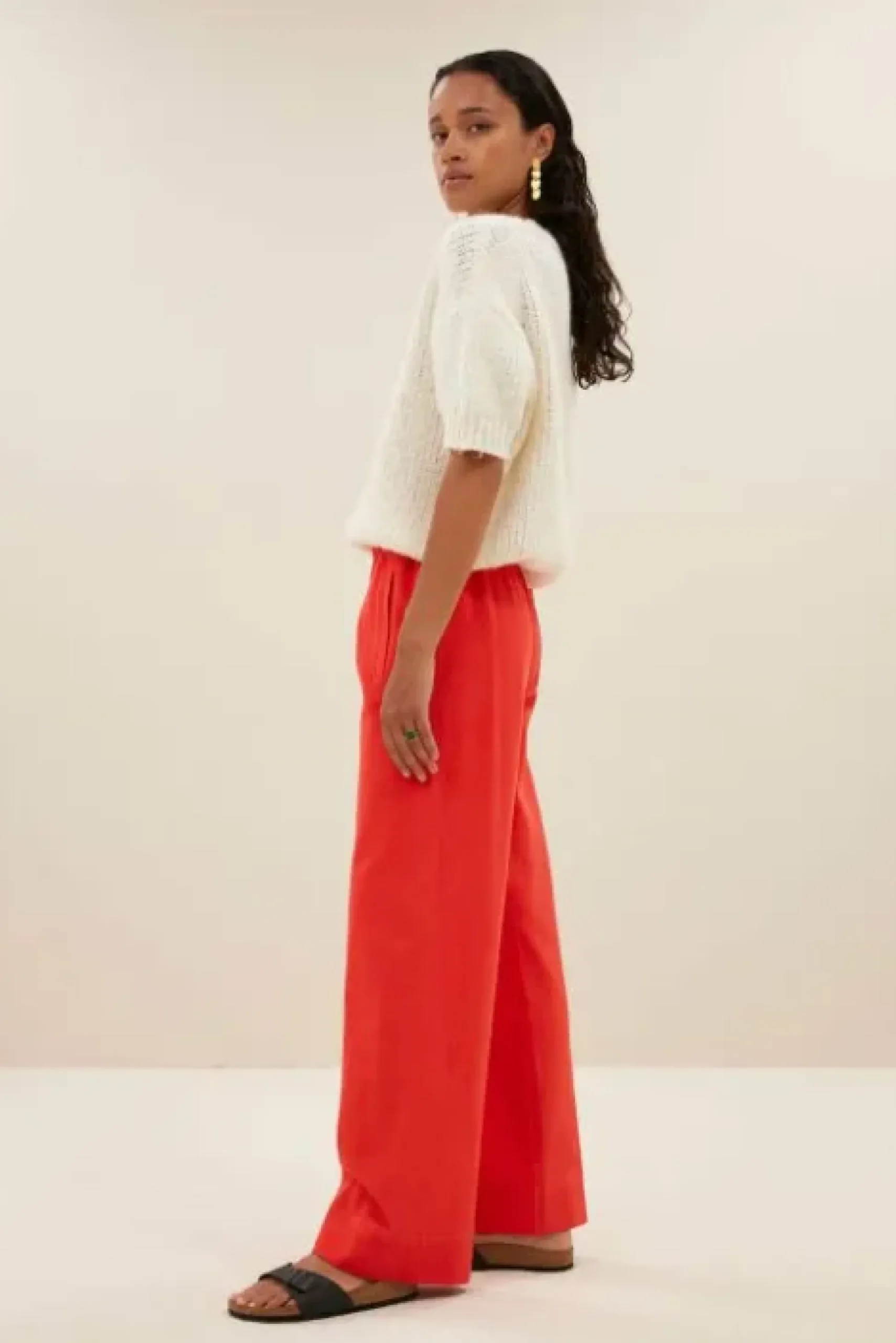 By bar Pantalon<mees twill pants | poppy red