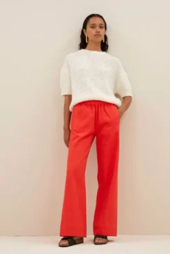 By bar Pantalon<mees twill pants | poppy red