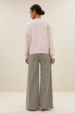 By bar Pantalon<neal stripe pants | black white stripe