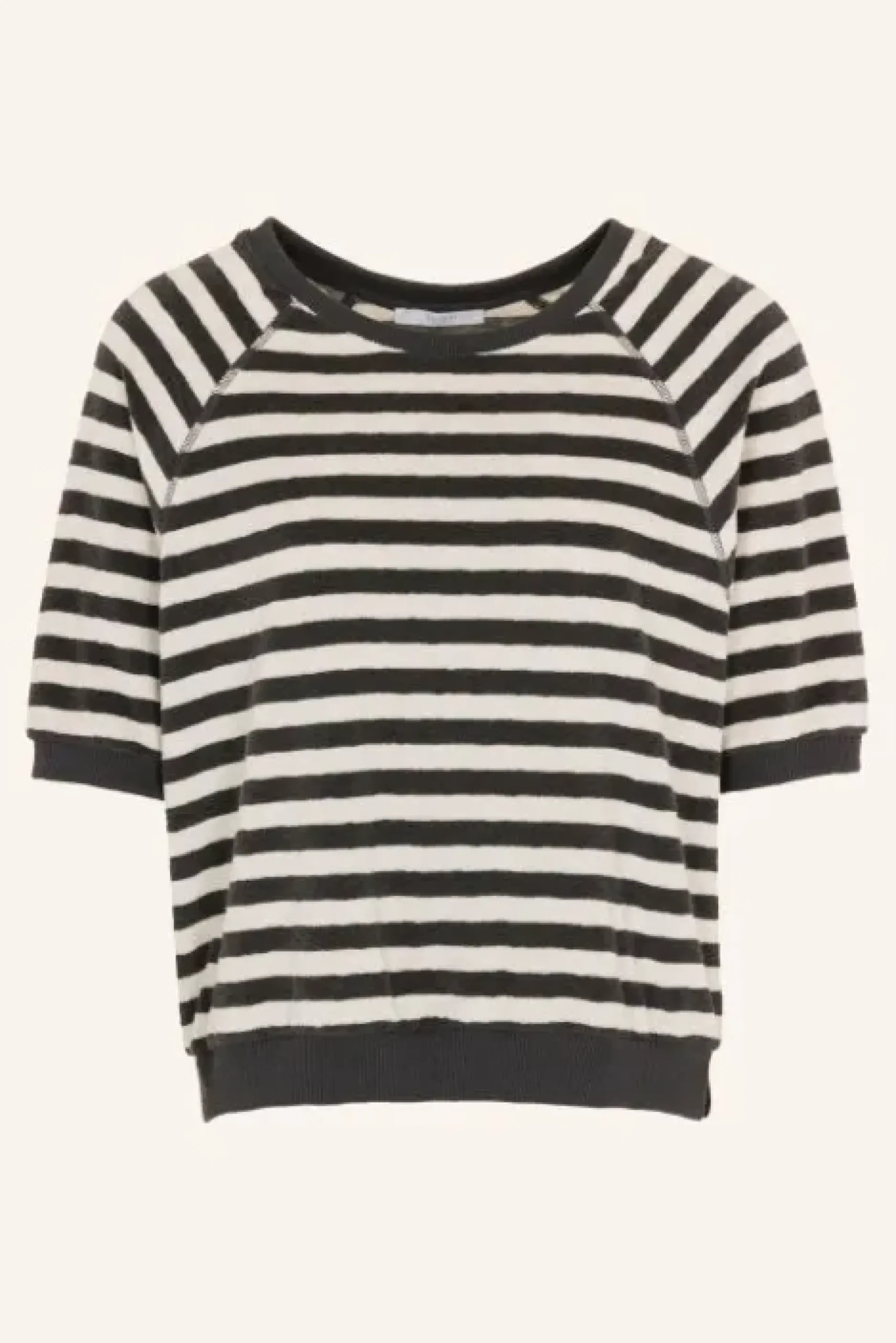 By bar Tops & T-shirts<neva slub stripe top | jet black
