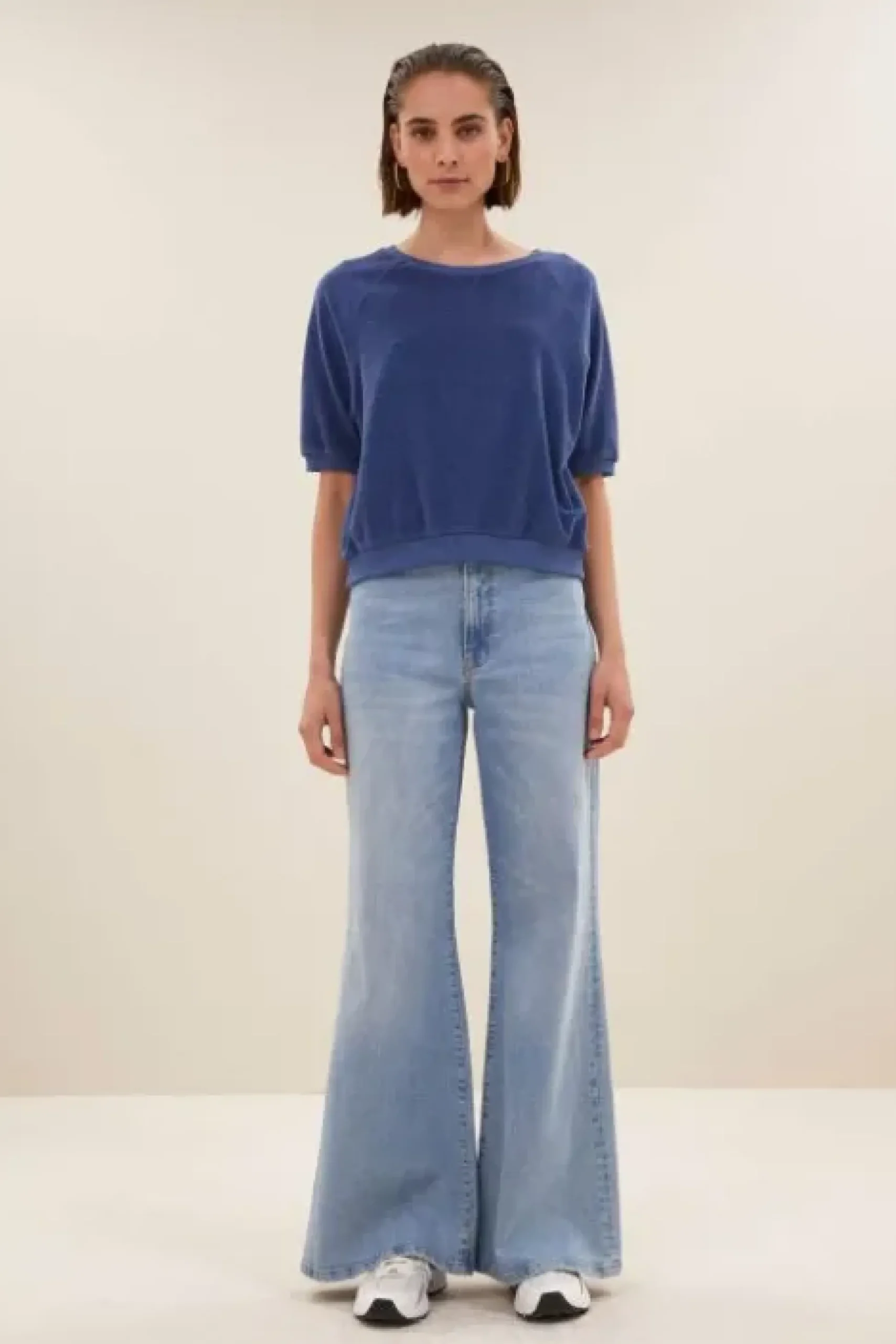 By bar Tops & T-shirts<neva slub top | estate blue