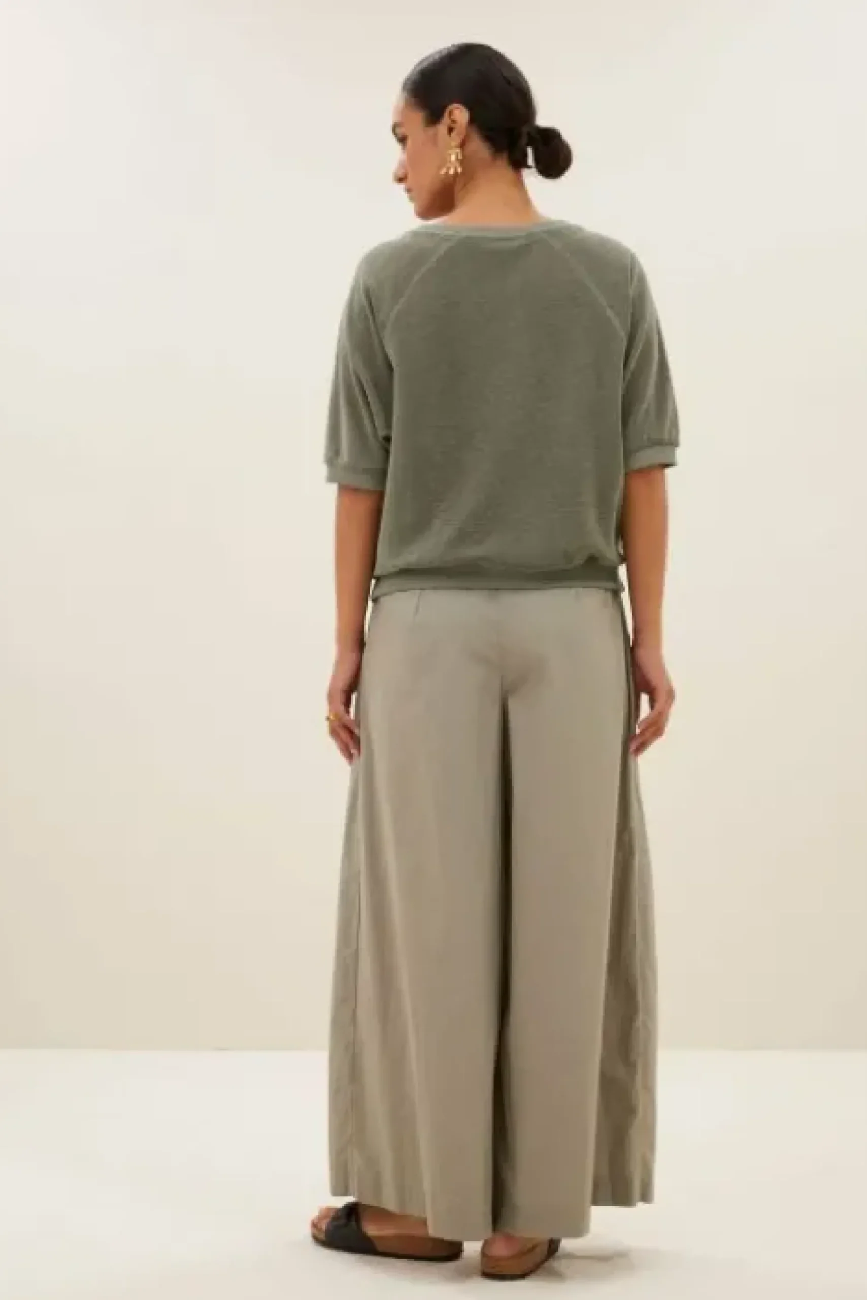 By bar Tops & T-shirts<neva slub top | mulled basil