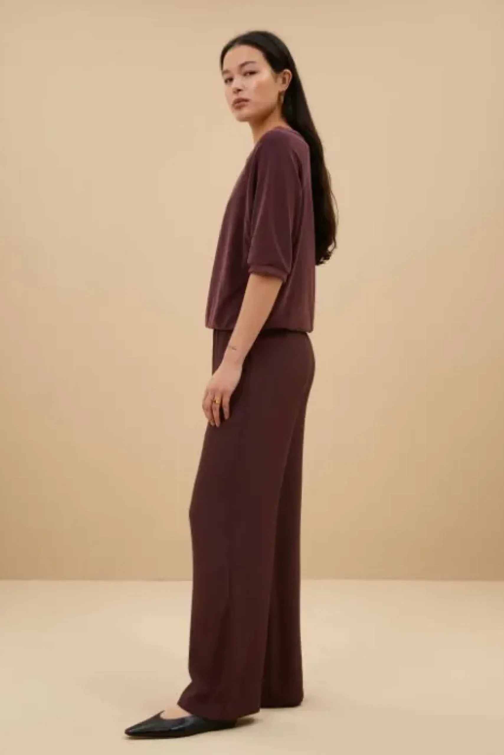 By bar Tops & T-shirts<neva slub top | pecan