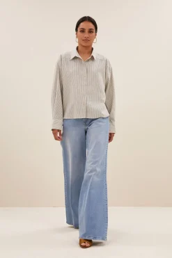 By bar Chemisiers<nima lurex stripe blouse | midnight