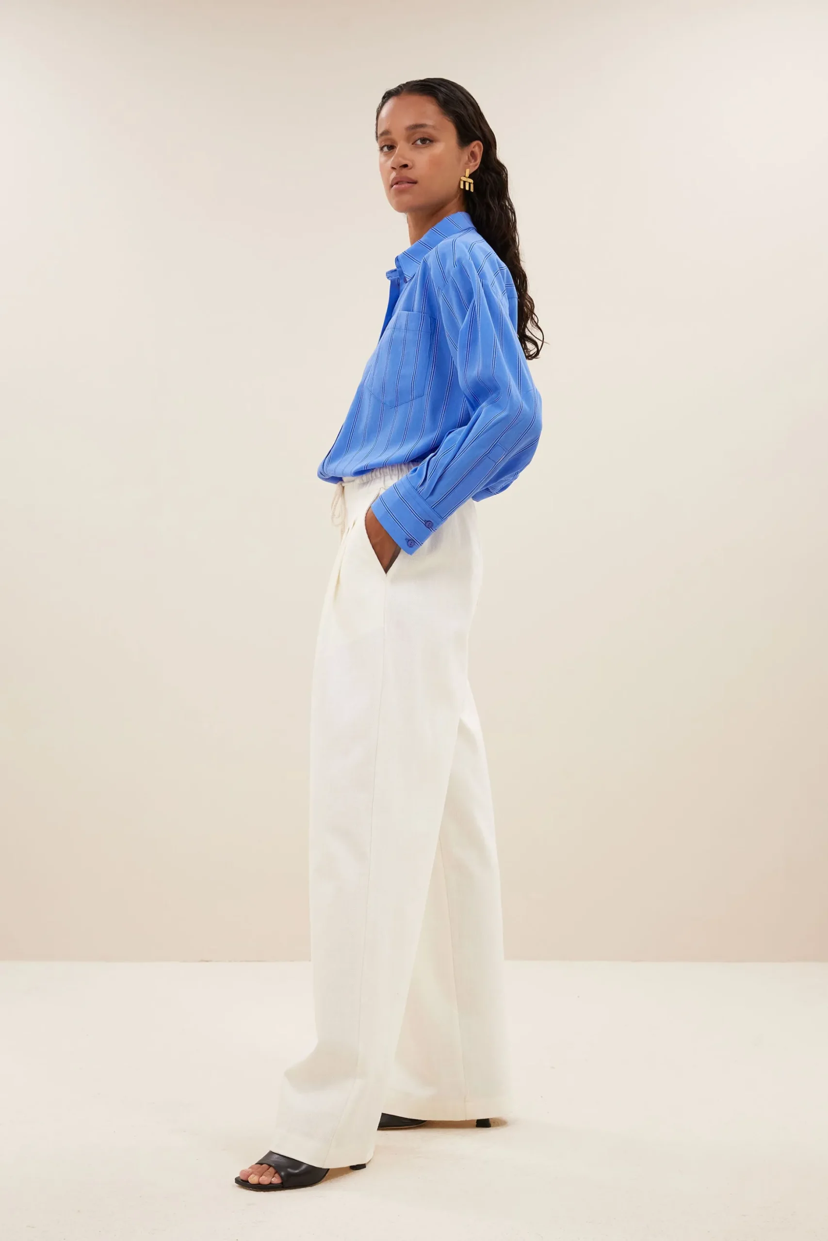 By bar Chemisiers<nima stripe blouse | vivid blue stripe