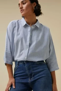 By bar Chemisiers<norel pin stripe blouse | indi grey