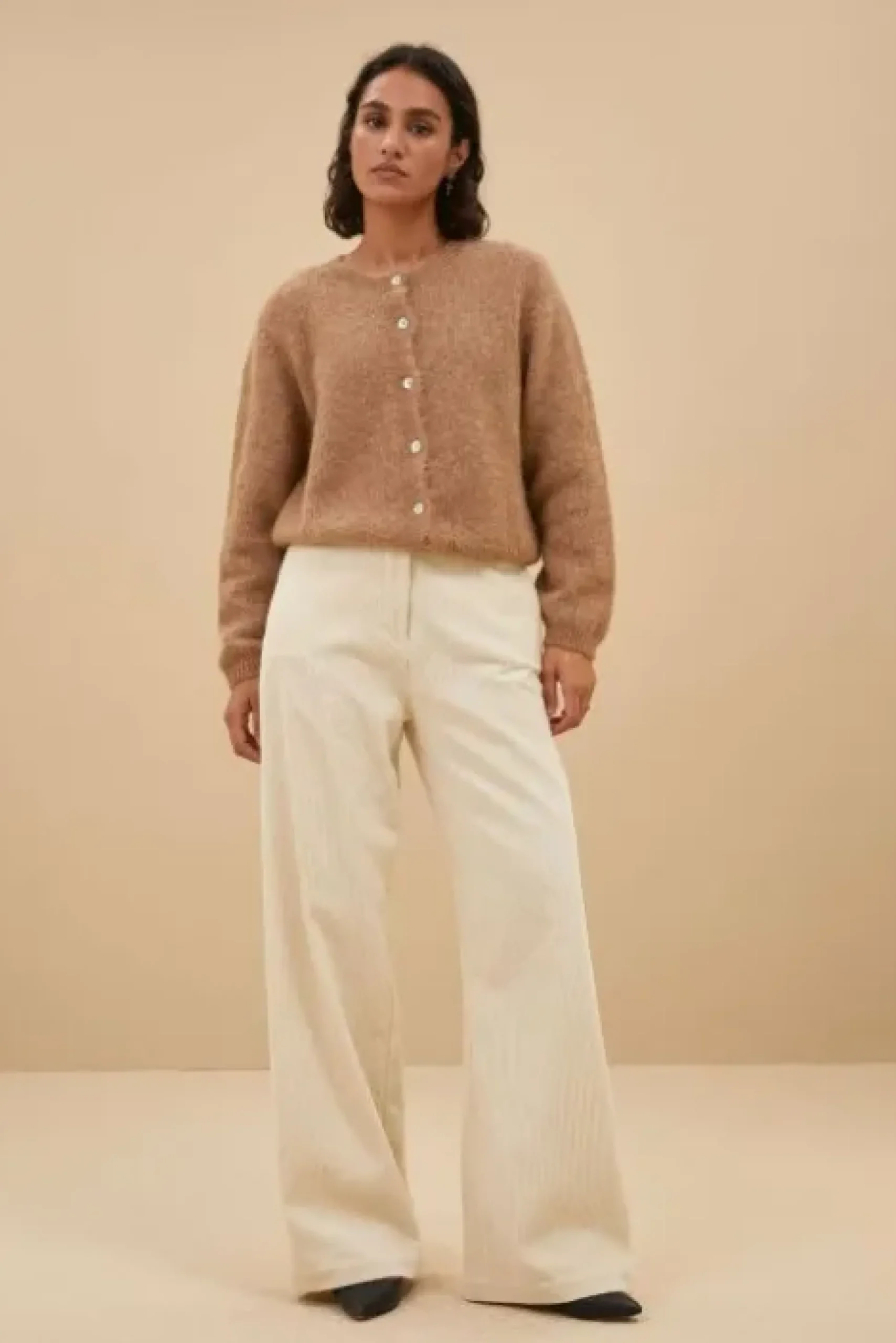 By bar Pantalon<odin cord pants | sand shell