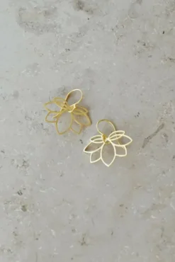 By bar Boucles D'oreilles|Bijoux<pd lotus earring | gold