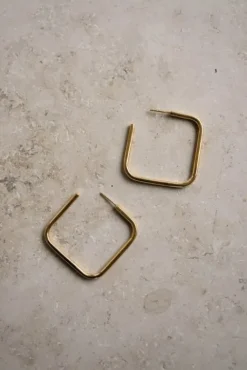 By bar Boucles D'oreilles|Bijoux<pd squared earring M | gold