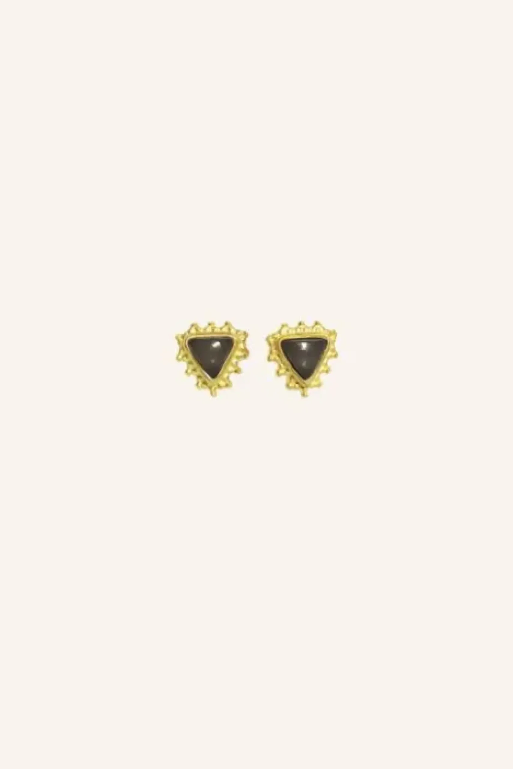 By bar Boucles D'oreilles<PD triangle stud earring | black