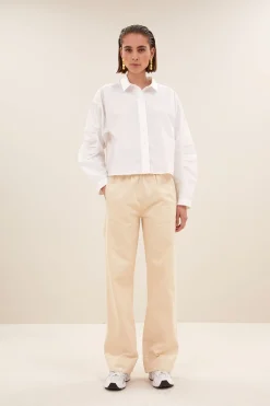 By bar Chemisiers<penny poplin blouse | white