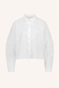 By bar Chemisiers<penny poplin blouse | white