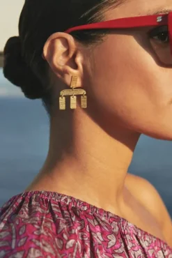 By bar Bijoux|Boucles D'oreilles<puck single earring | gold