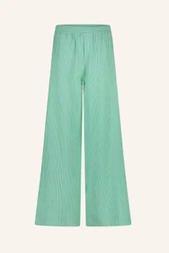 By bar Pantalon<randy green stripe pants | green seer stripe