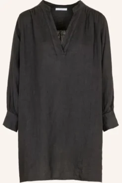 By bar Robes<resa linen dress | jet black