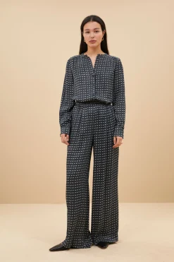 By bar Chemisiers<ribbe rastre blouse | rastre print