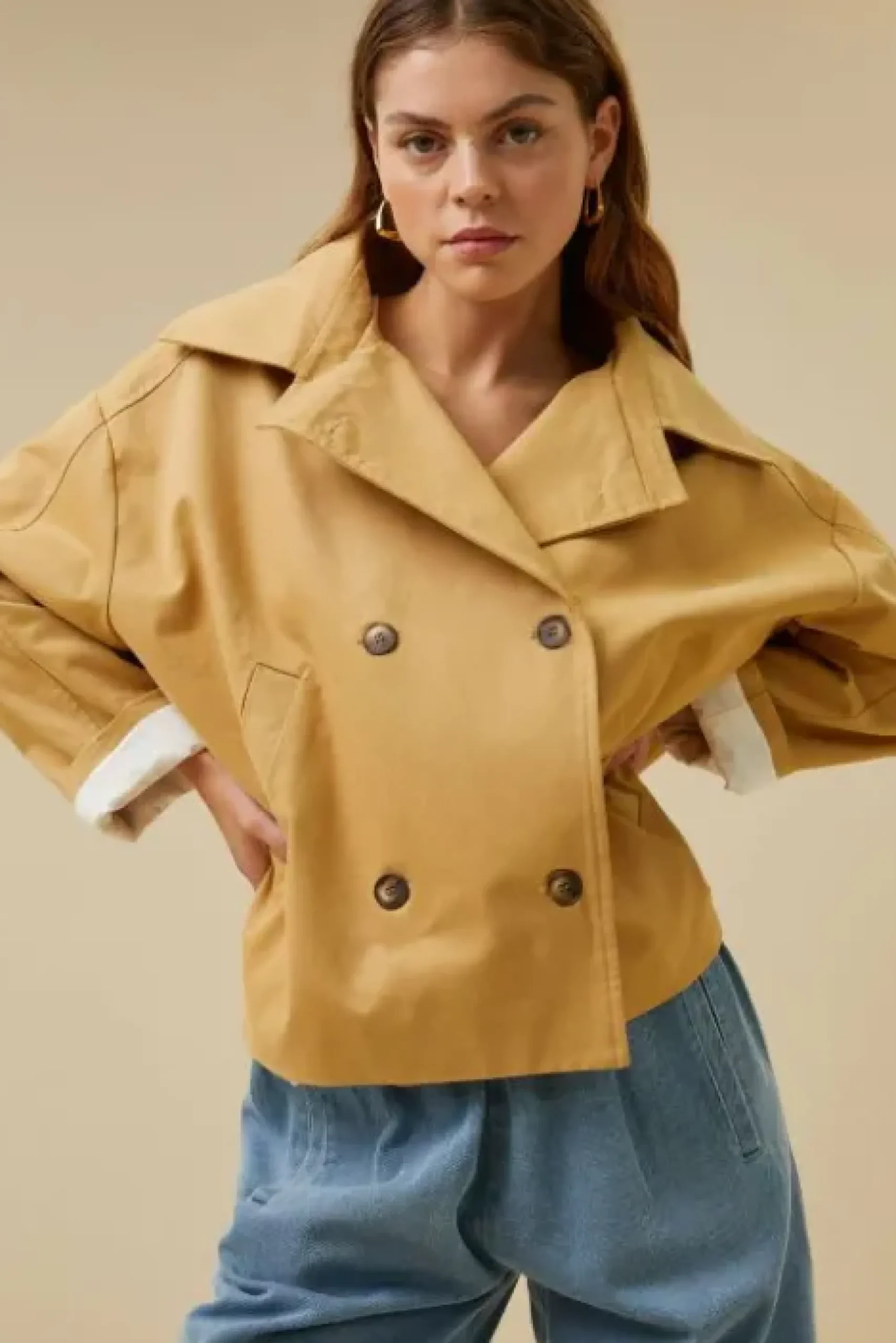 By bar Vestes<rika cotton coat | peanut