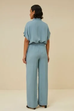 By bar Pantalon<robyn satin stripe pant | ocean