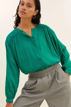 By bar Chemisiers<saar blouse | bright green