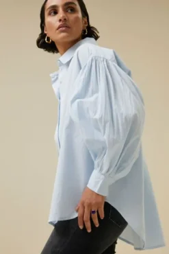 By bar Chemisiers<sarah chambray blouse | light blue