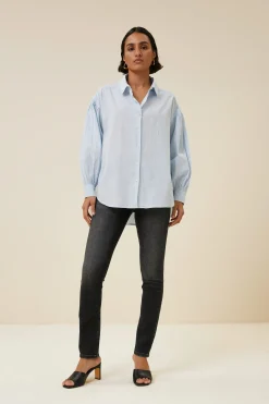 By bar Chemisiers<sarah chambray blouse | light blue