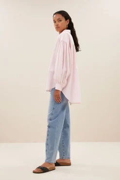 By bar Chemisiers<sarah pink pinstripe blouse | pink pin stripe