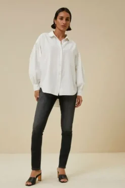 By bar Chemisiers<sarah poplin blouse | white