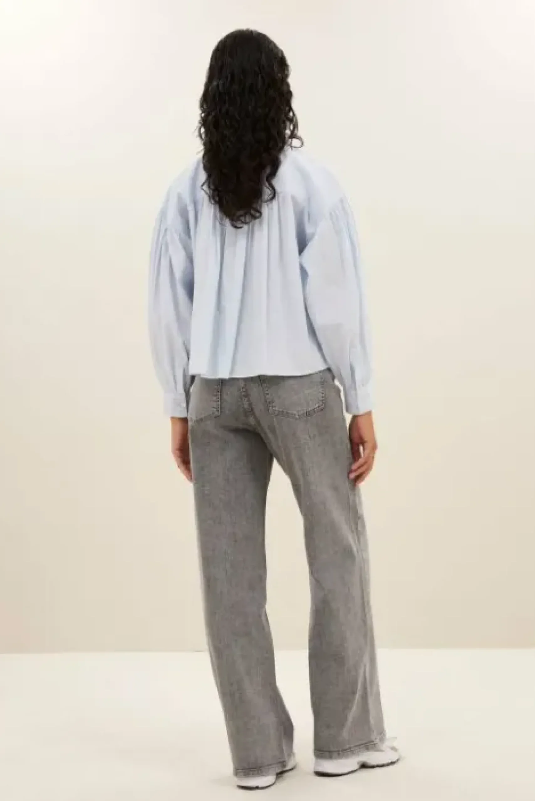 By bar Chemisiers<sarah short chambray blouse | light blue