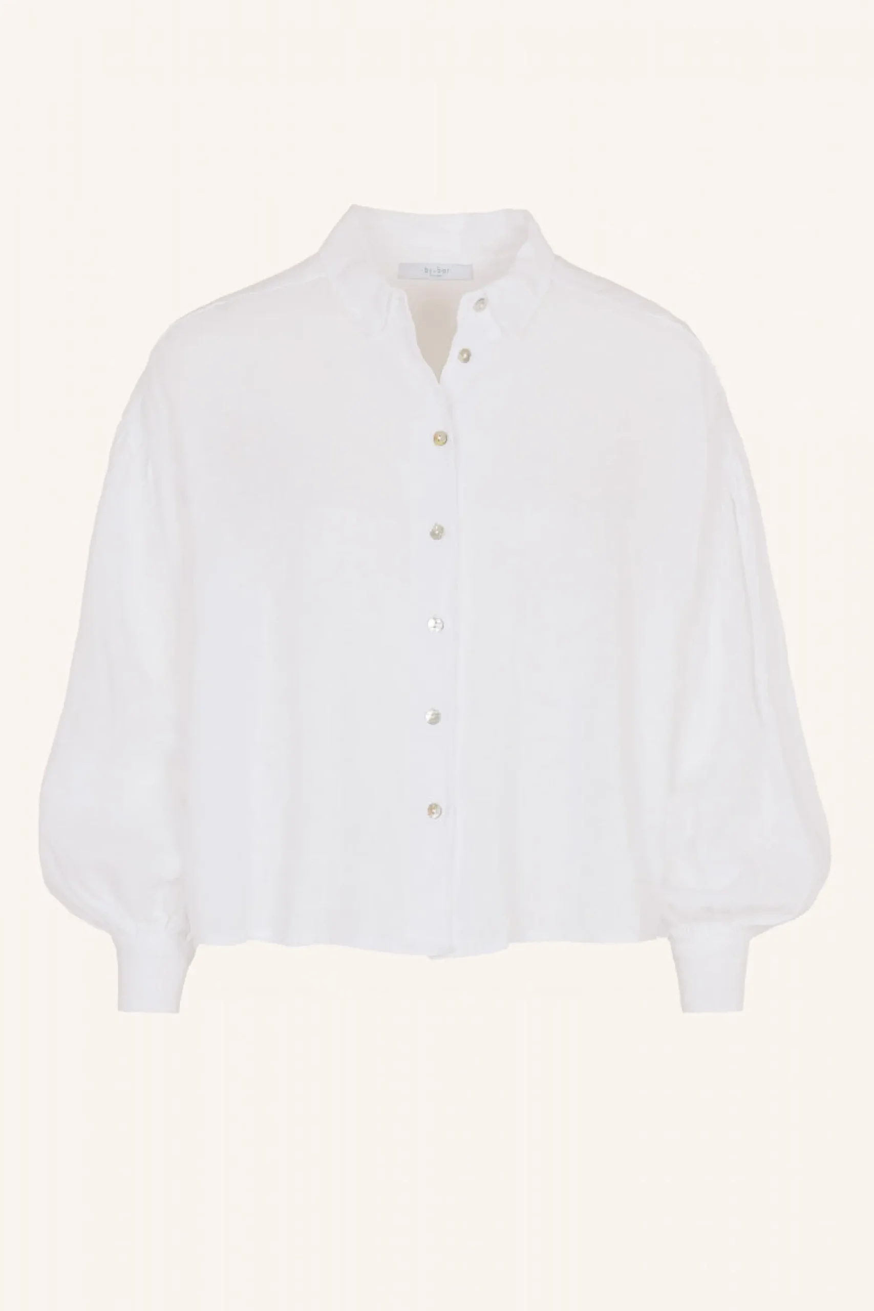 By bar Chemisiers<sarah short linen blouse | bright white