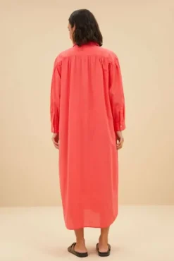 By bar Robes<shirt dress | poppy red