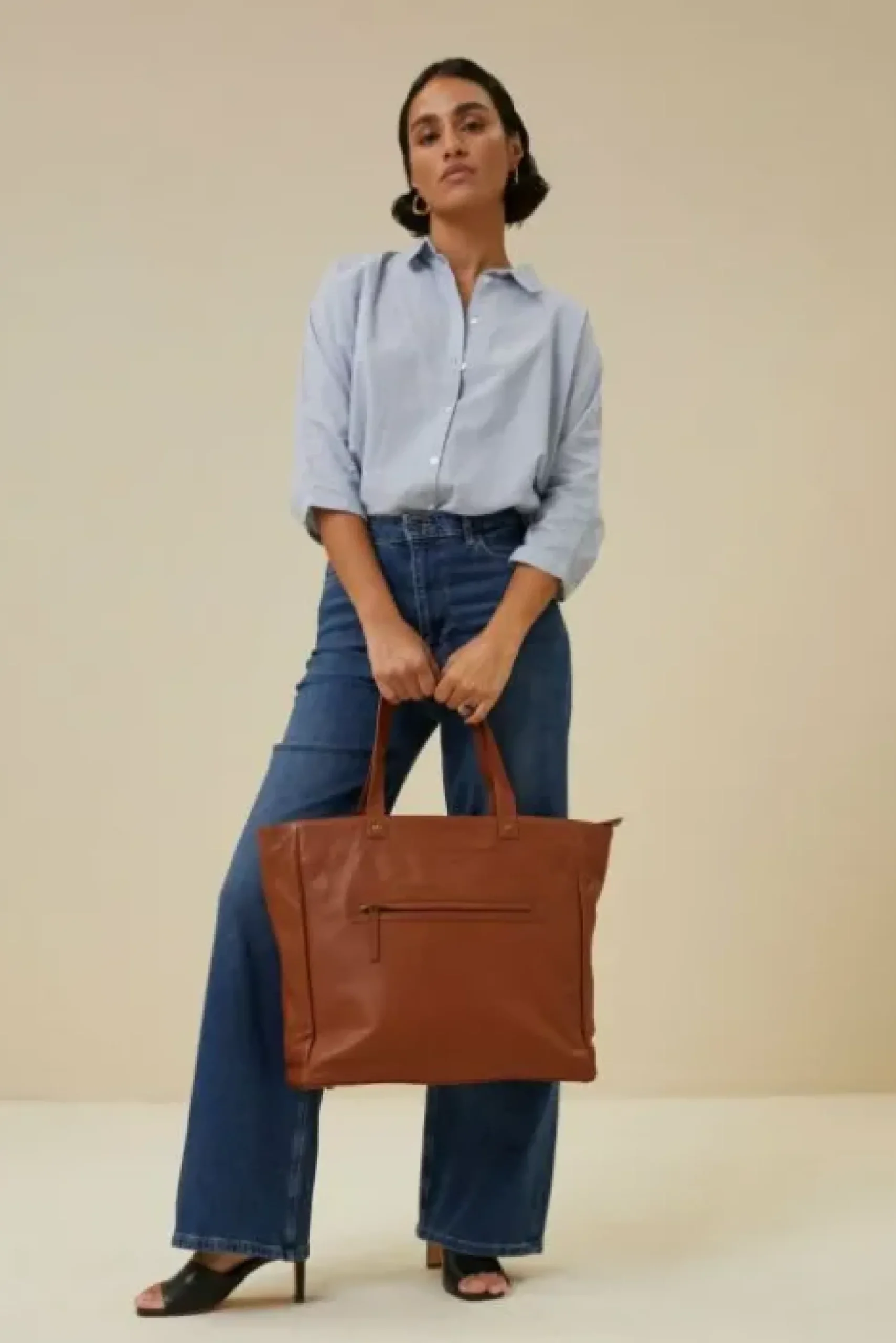 By bar Sacs<shopper bag | cognac