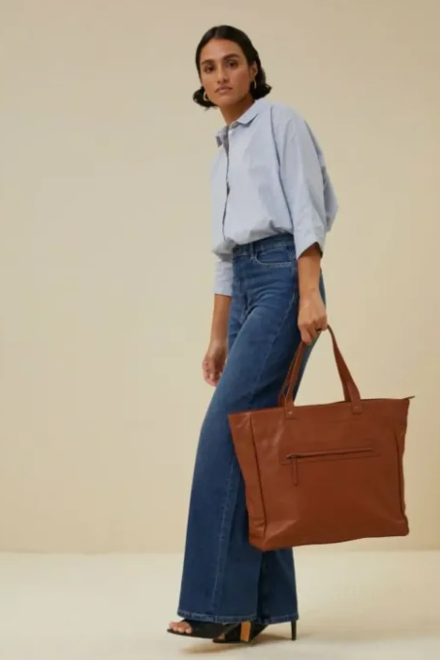 By bar Sacs<shopper bag | cognac