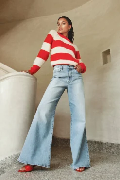 By bar Maillots<sian stripe pullover | lipstick red stripe