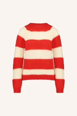 By bar Maillots<sian stripe pullover | lipstick red stripe